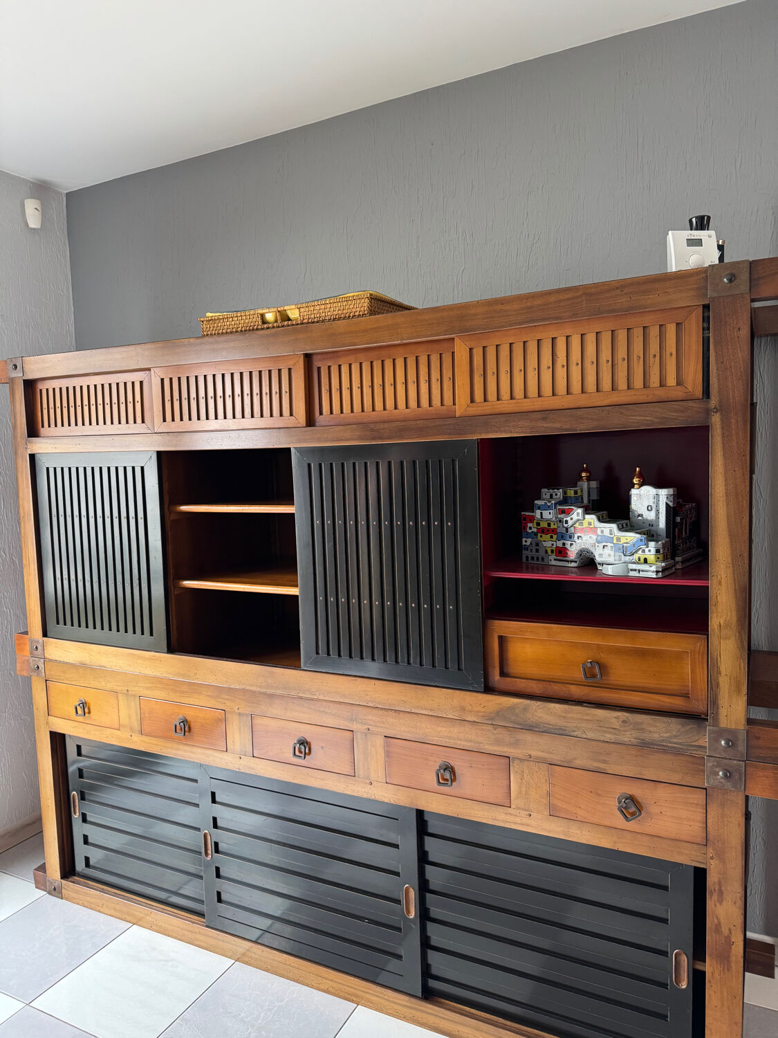 Roche Bobois vintage furniture - Mizuya Set - Walnut Cherry