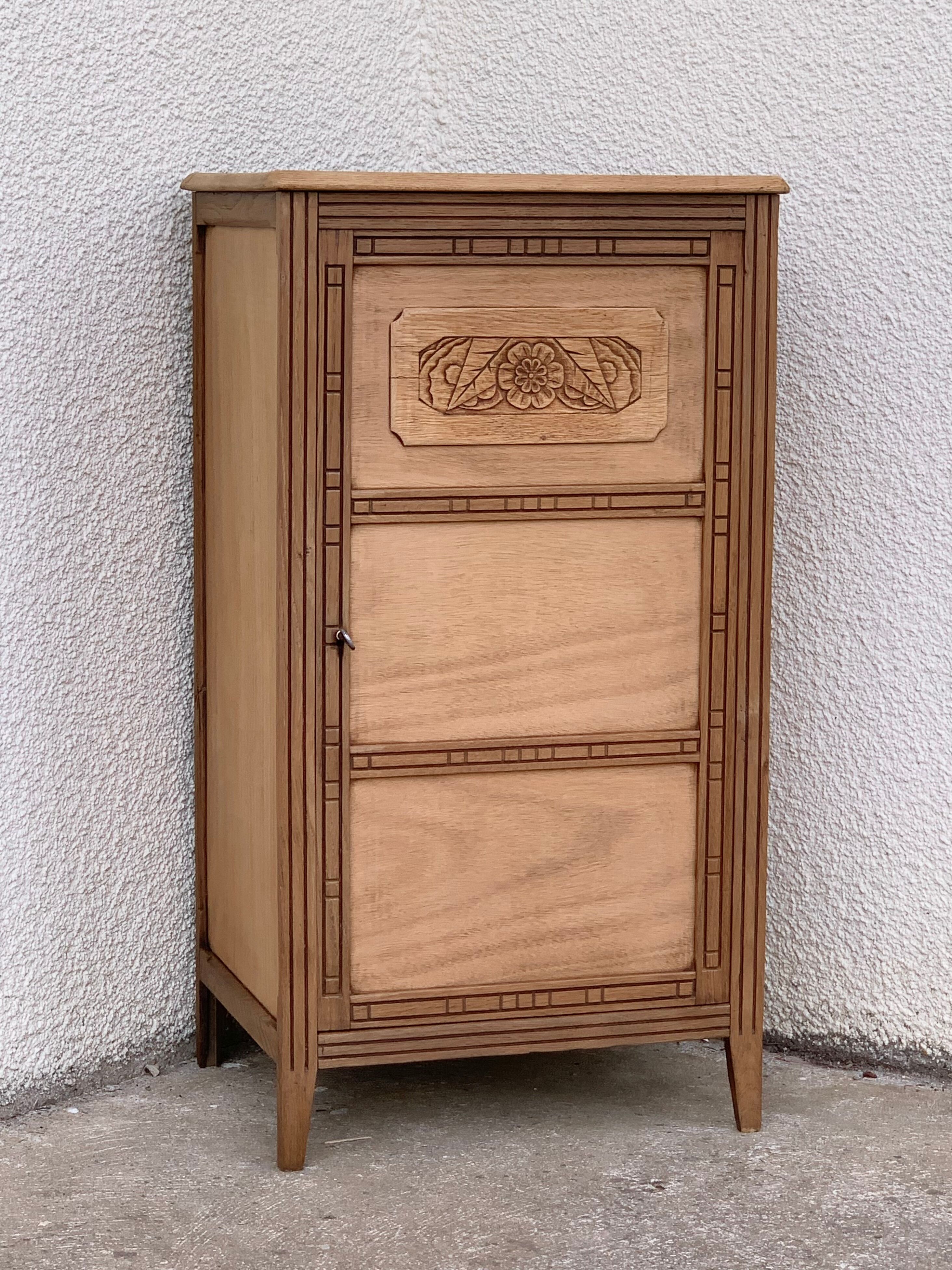 Parisian buffet art deco wood brut 1930