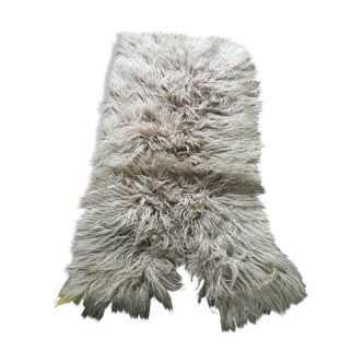 Fur plaid, genuine fur rug, Mongolian goat