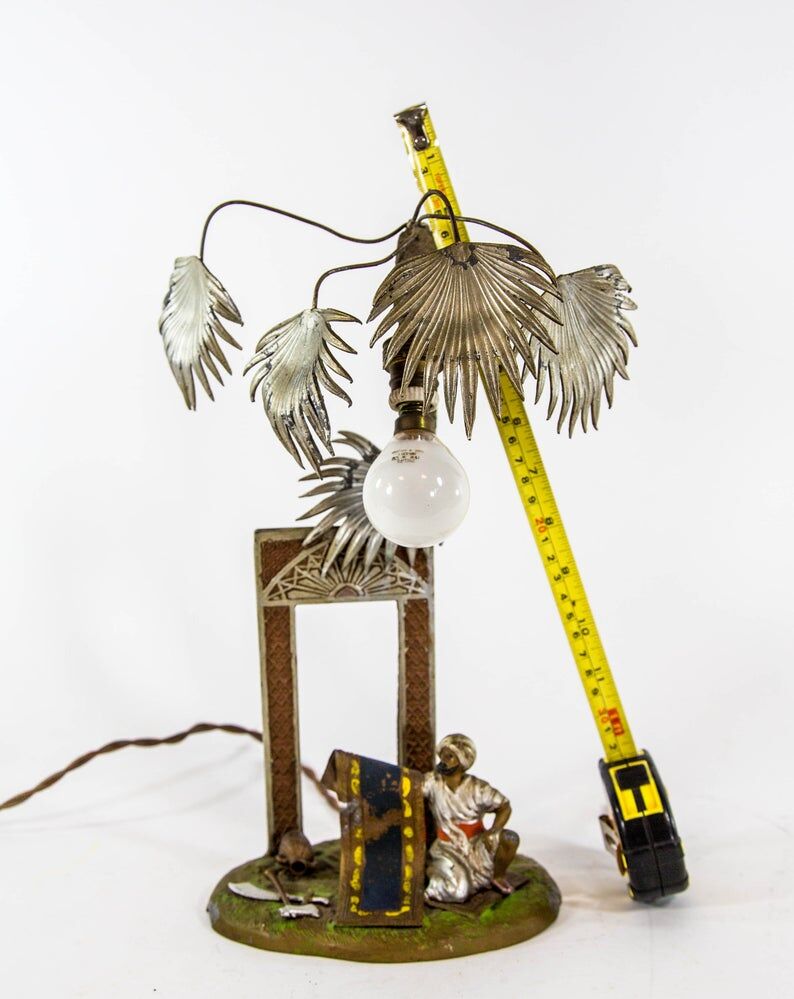 Antique lamp| Vienna Bronze - Franz Bergmann | style | Arab Oriental Landscape 30s