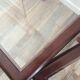 Series of 3 wooden and glass tables from the 70s