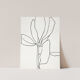 Illustration botanique lignes noires 50x70cm