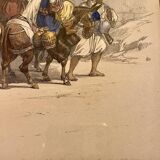 Old lithograph Fountain of the Virgin, Nazareth after David Roberts 20th century