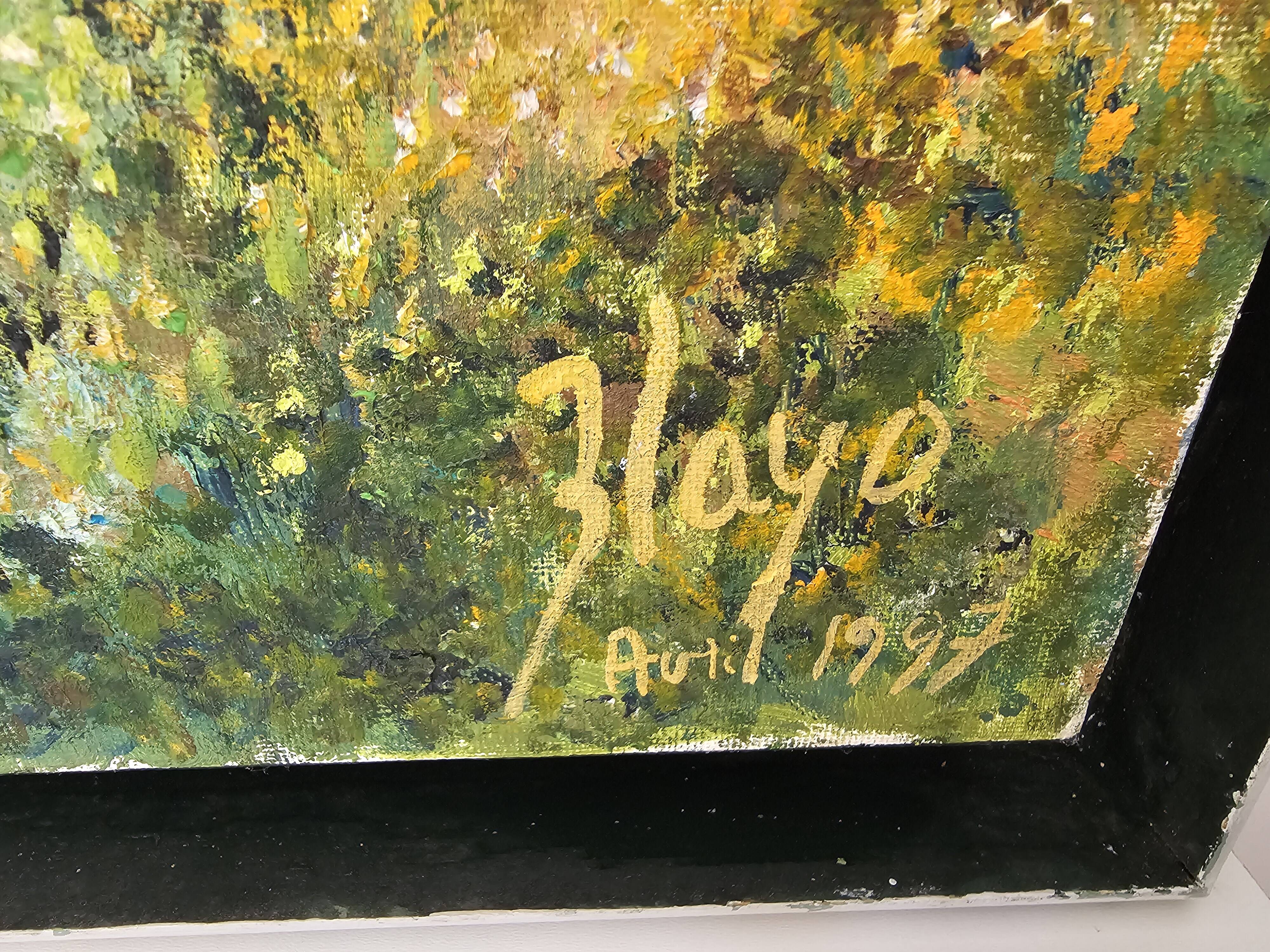Oil on Canvas Painting of a Burgundy Landscape signed Blayo