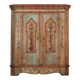 Rustic Farmhouse Painted Folk Art Bridal Cabinet dated 1806