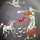 Rare pair of ceramic plates and enamel with mythological decoration. The 50s.