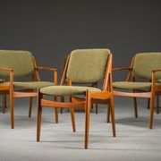 Danish Ella chairs in teak attributed to Arne Vodder for Vamo Sønderborg, 1960s, set of 6