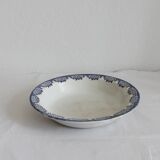 Deep dish or salad bowl in iron earth "capri" sarreguemines and digoin