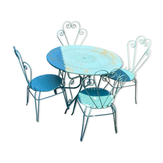 Wrought iron garden furniture