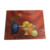 Oil painting on still life panel