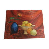 Oil painting on still life panel