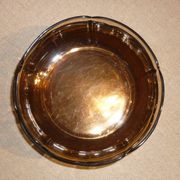 6 Duralex transparent smoked glass hollow plates