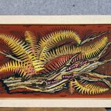 Old tapestry in the spirit of J. Lurcat, signed Goupil circa 1960