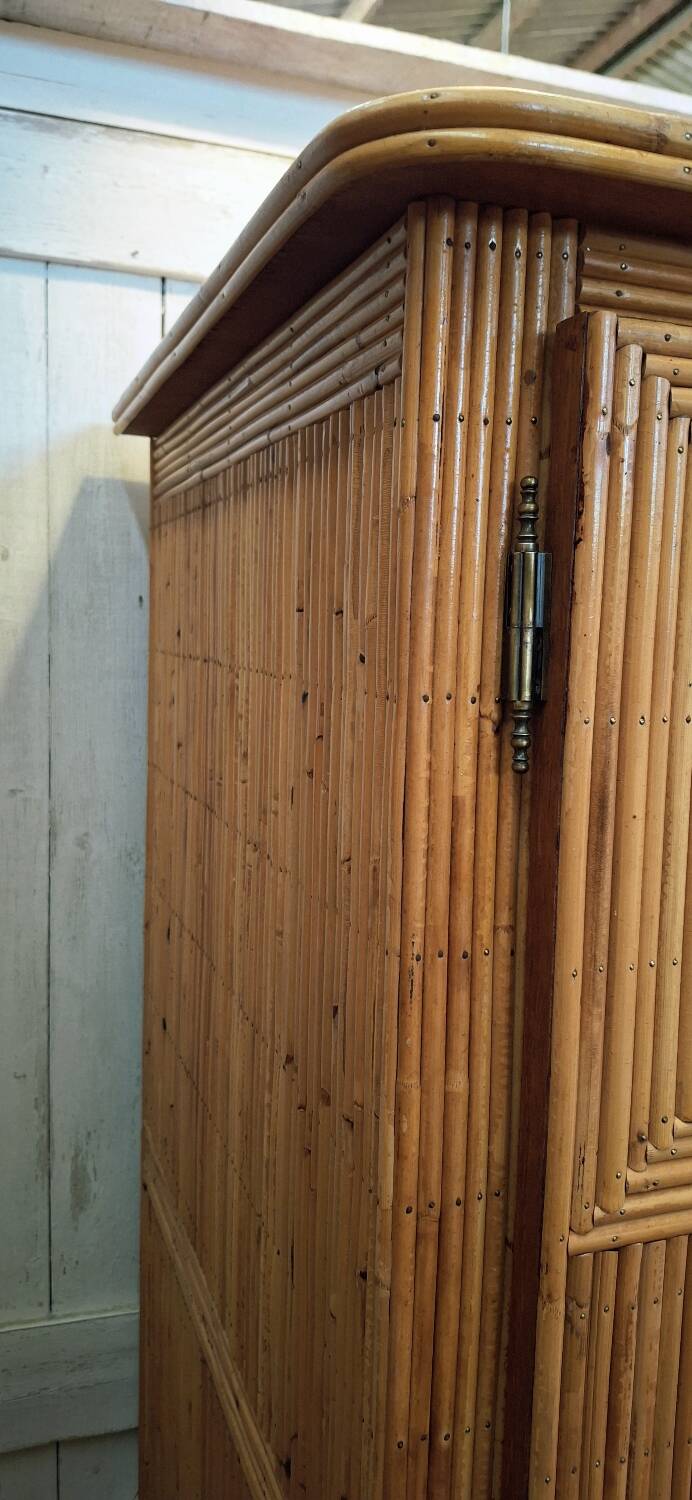 Rattan wardrobe