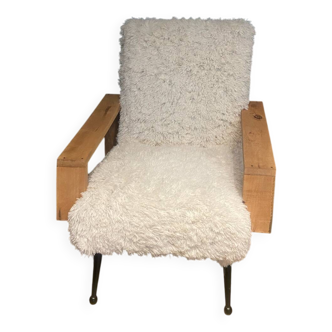 Fauteuil vintage fourrure
