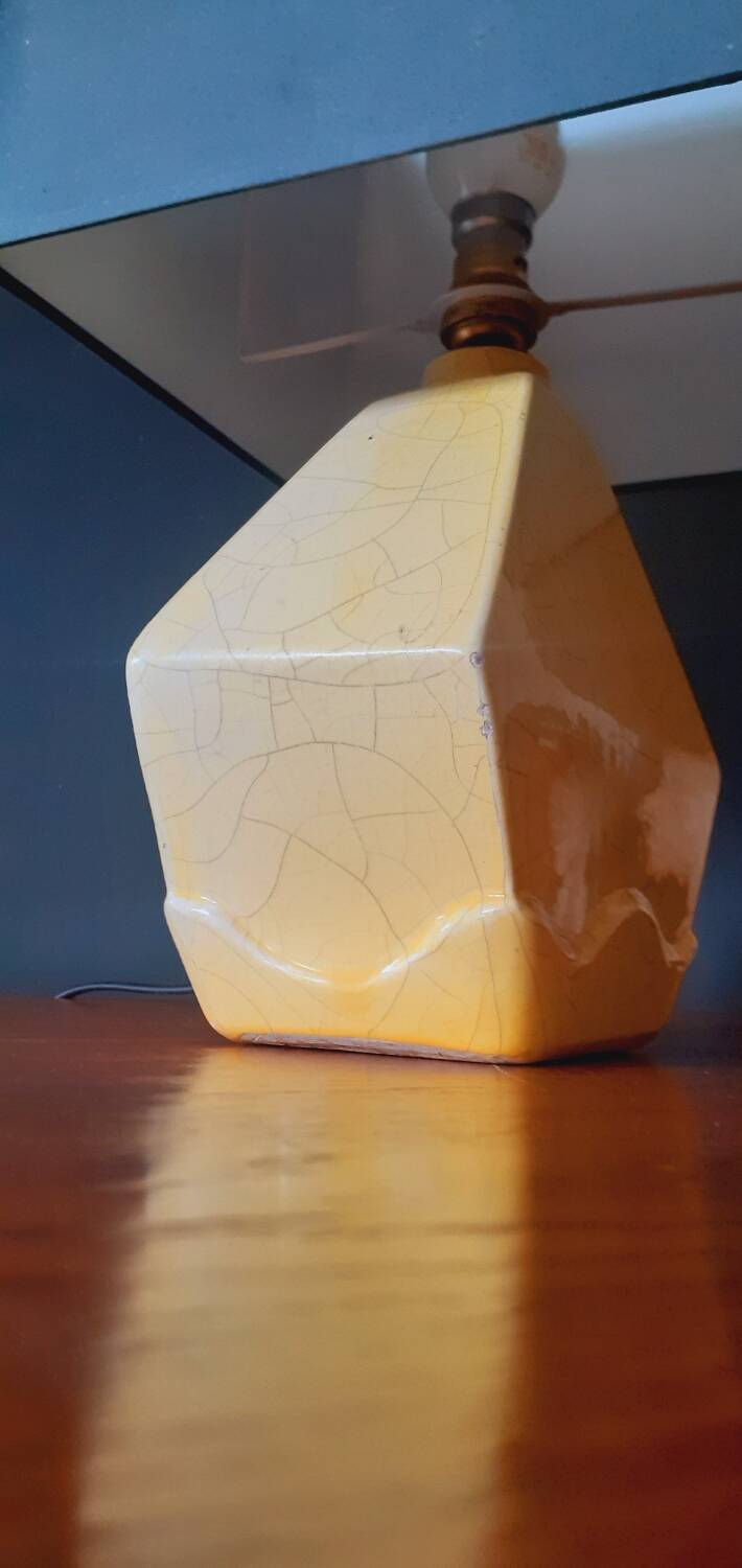 Vintage 50s cracked ceramic lamp