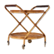 Italian bamboo and leather serving table 1960