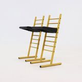 Set of 2 Italian Height Adjustable Chairs or Barstools 1980s