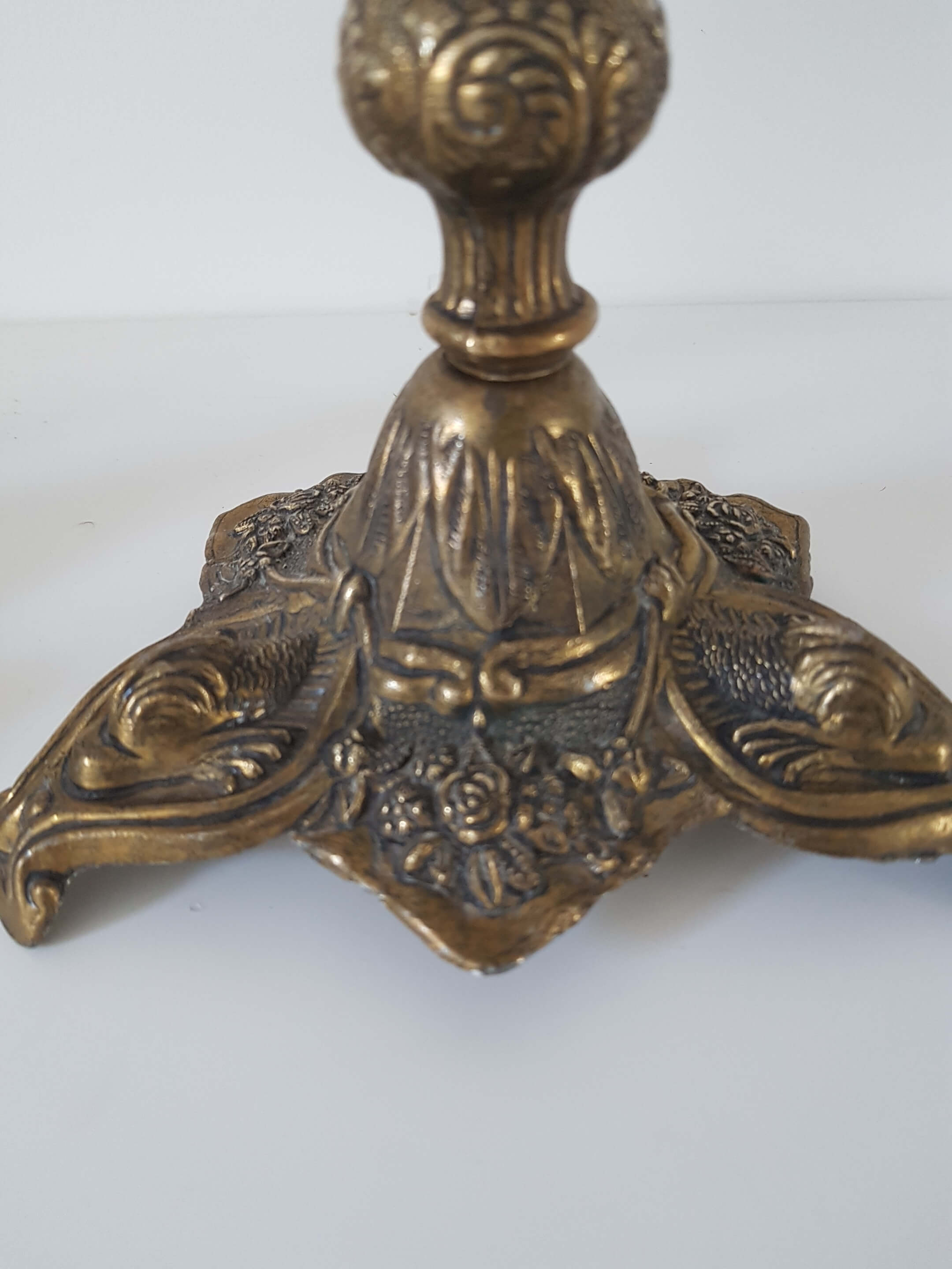 Pair of brass candlesticks