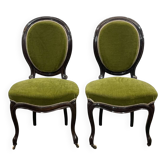 Pair of Napoleon III period chairs in rosewood - 19th century