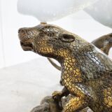 Bronze leopard coffee table, 1970s