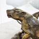 Bronze leopard coffee table, 1970s