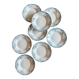 Set of 8 antique ironstone soup plates - Suzanne de Saint Amand model