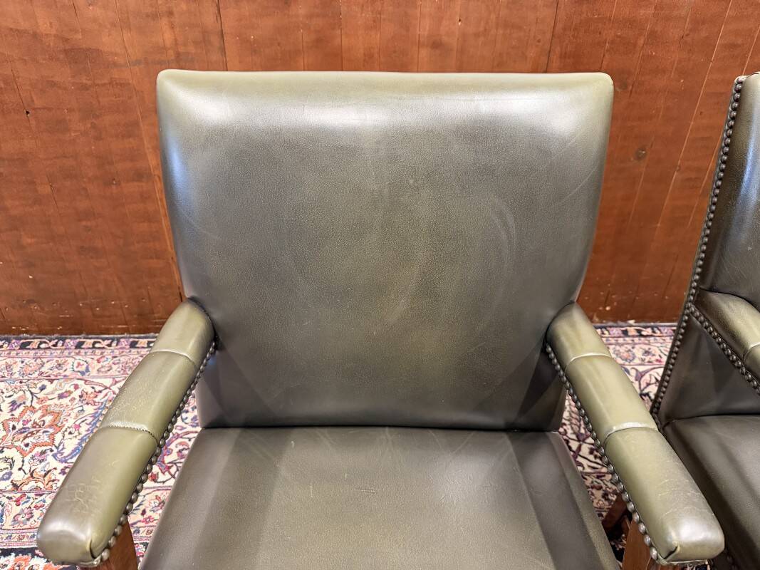 Set of Classic English Chesterfield Desk Chairs