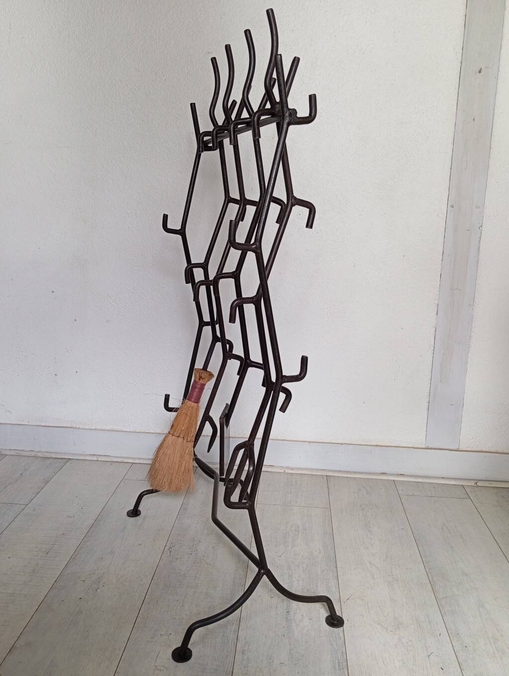 Brutalist fireplace mantel