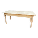 grande table de ferme 175 cm en sapin 1900 brasserie bois naturel brut