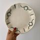 Compote dish or antique footed plate in ironstone - Villey de Longc
