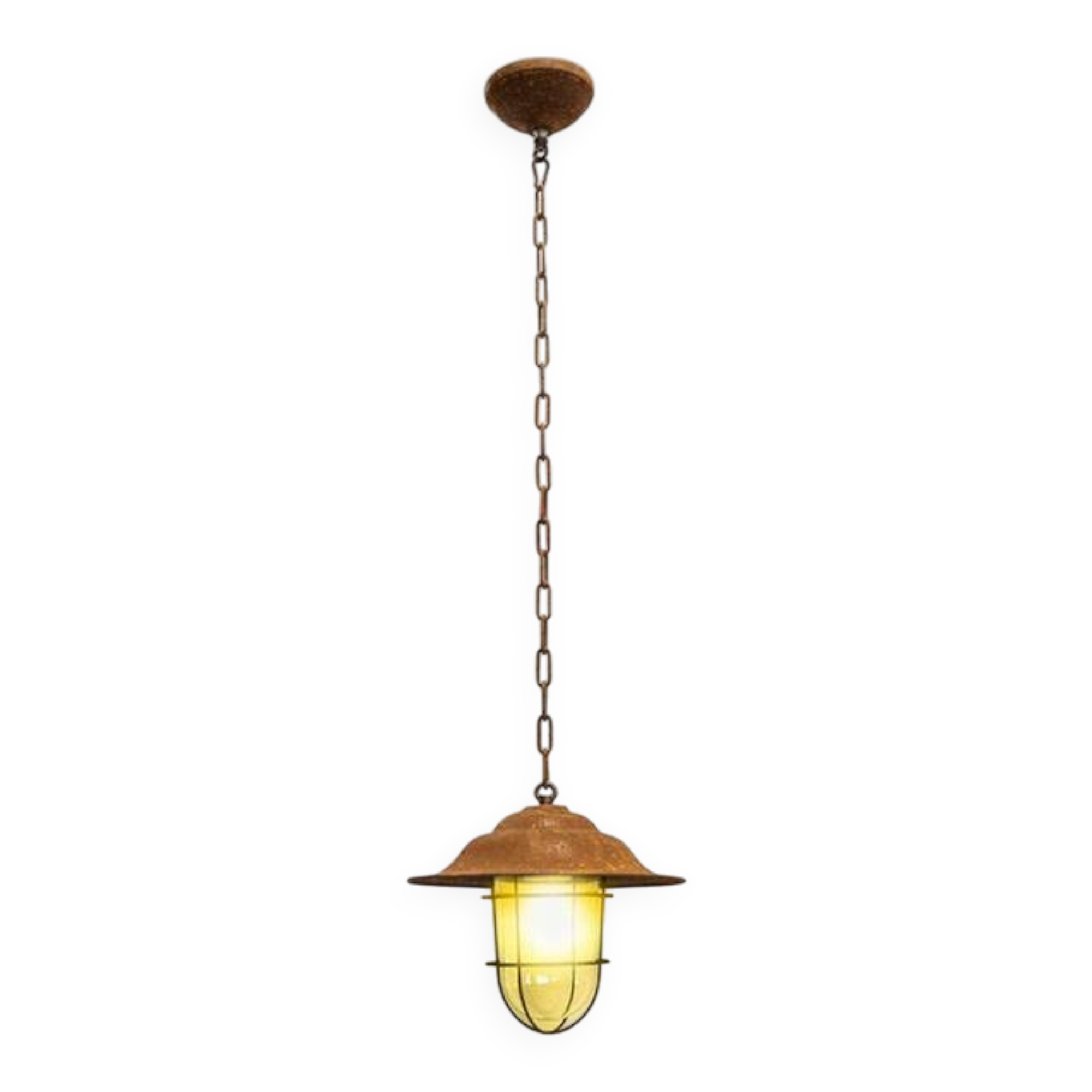 Rusty barn pendant light small hanging lamp
