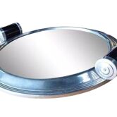 Plateau miroir service art deco