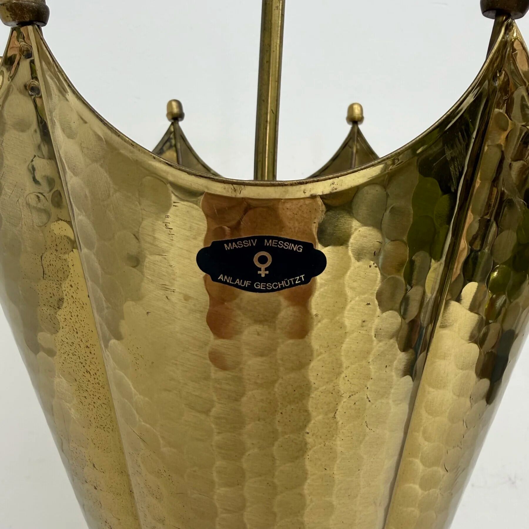 Mid-century design brass umbrella stand, 1970s