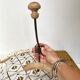 Old hook wall coat rack