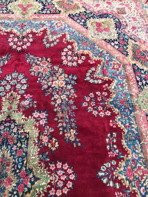 Old carpet Kirman late 270x380 cm