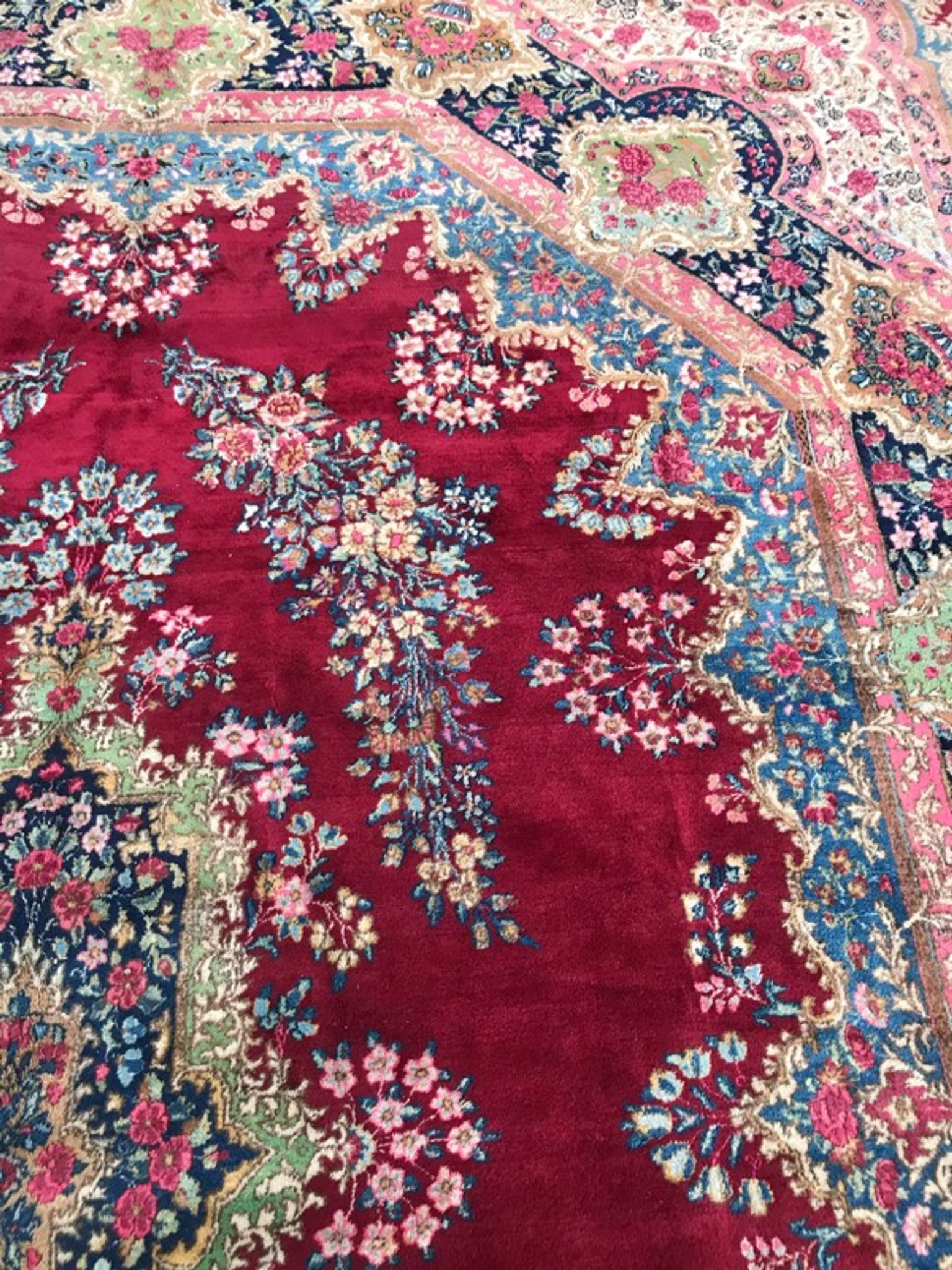 Old carpet Kirman late 270x380 cm