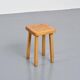 Pine stool by Charlotte Perriand, Les Arcs, France