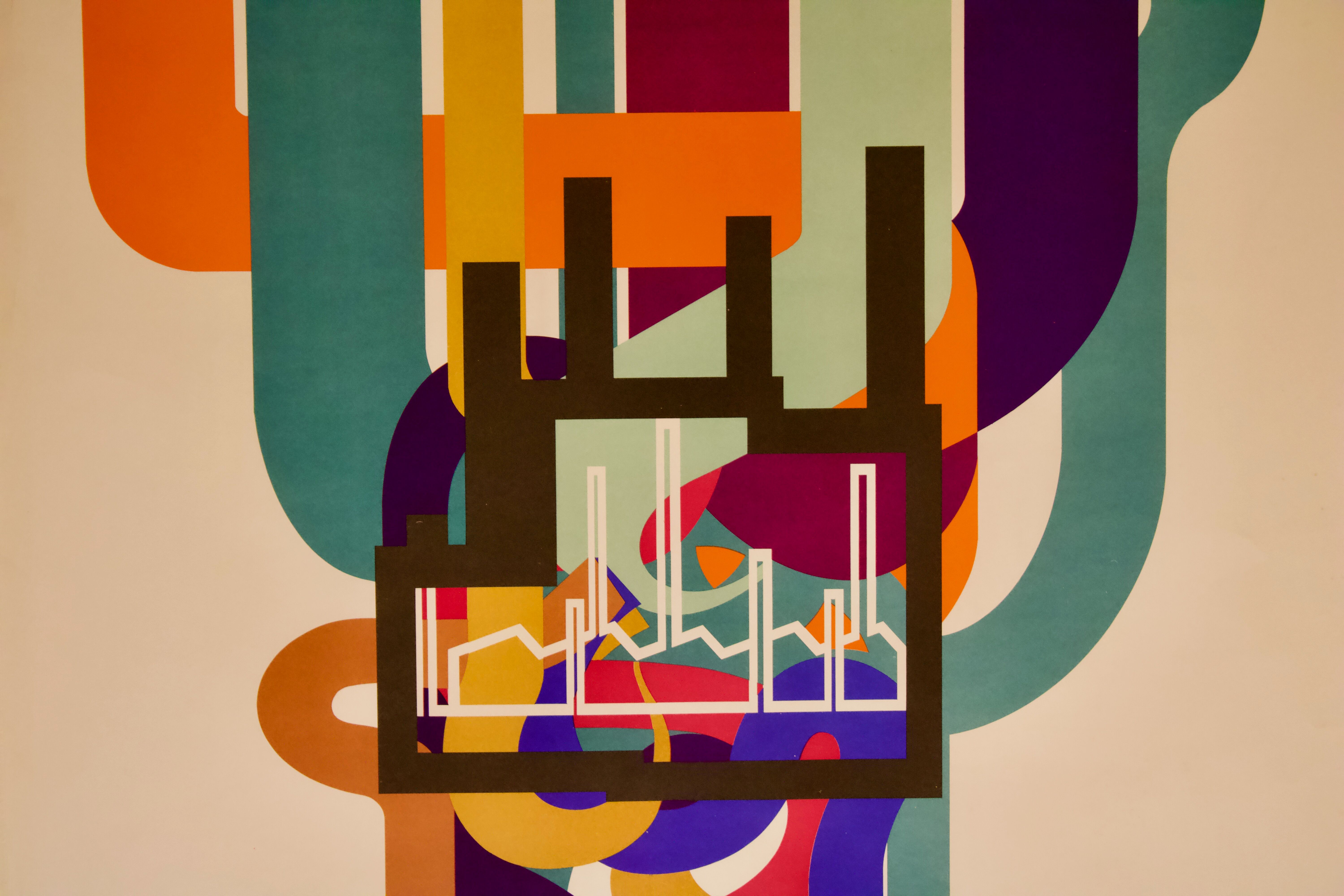 Poster by Jean Gadaud - Credit National Loan for Industry - 1970s