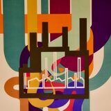 Poster by Jean Gadaud - Credit National Loan for Industry - 1970s