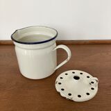 Vintage enamelled iron pitcher