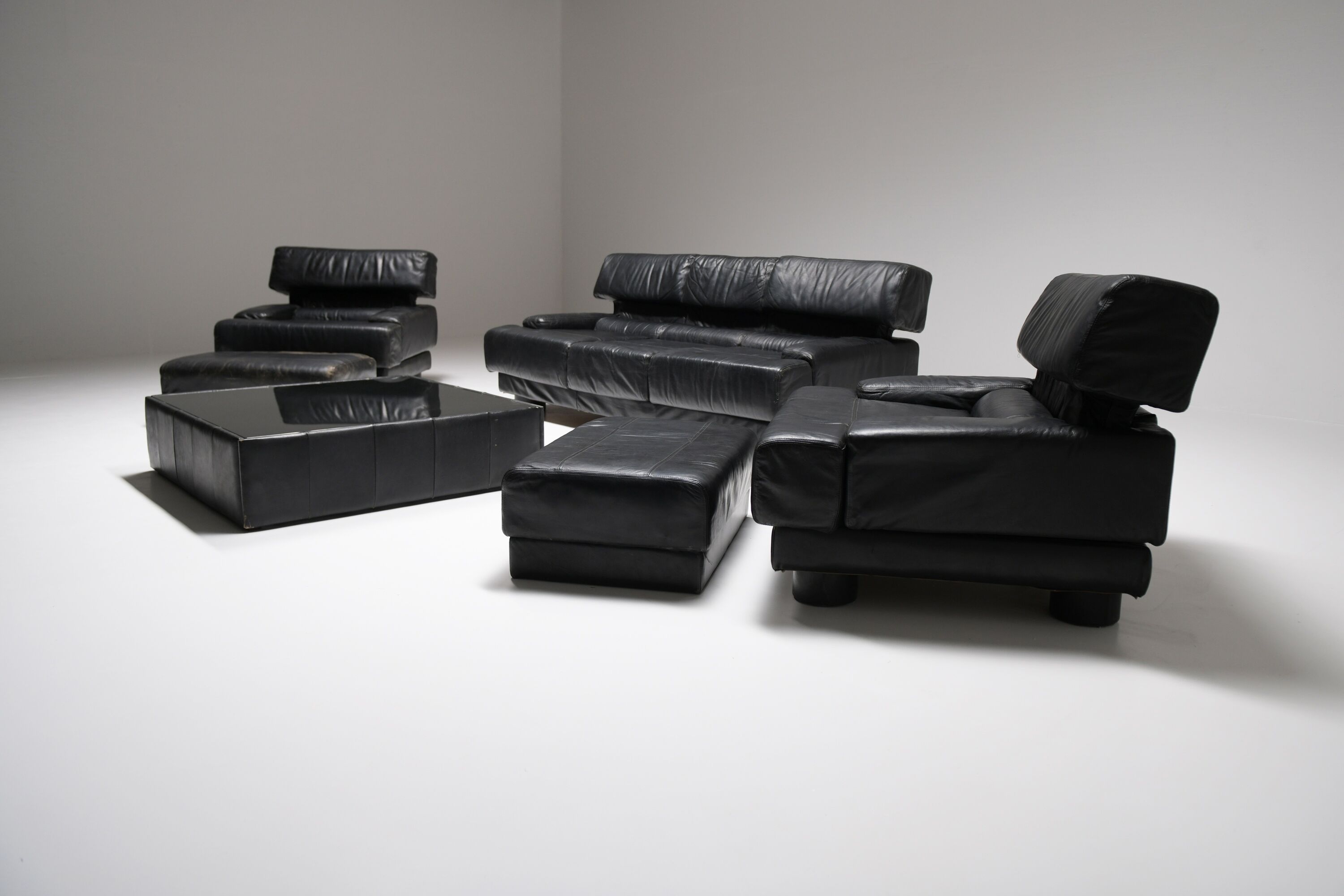 Living room set by Percival Lafer in leather Lafer SA Brazil