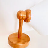 Scandinavian wall lamp in pine, circa 1970.