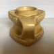 Bougeoir forme géométrique céramique ocre