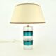Scandinavian vintage modernist teal and clear glass table lamp