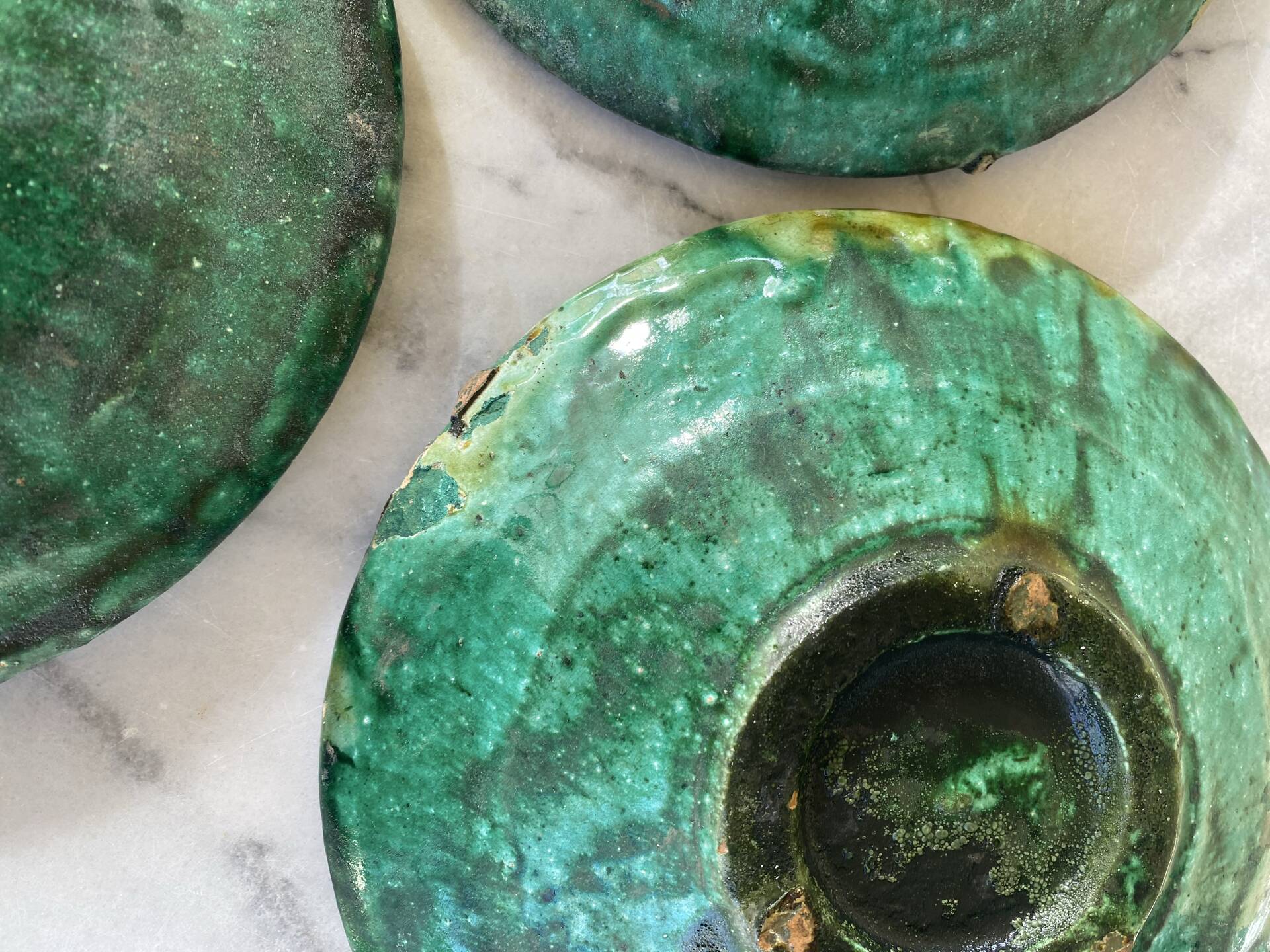 Ceramic set of cups and plates Tamegroute Morocco