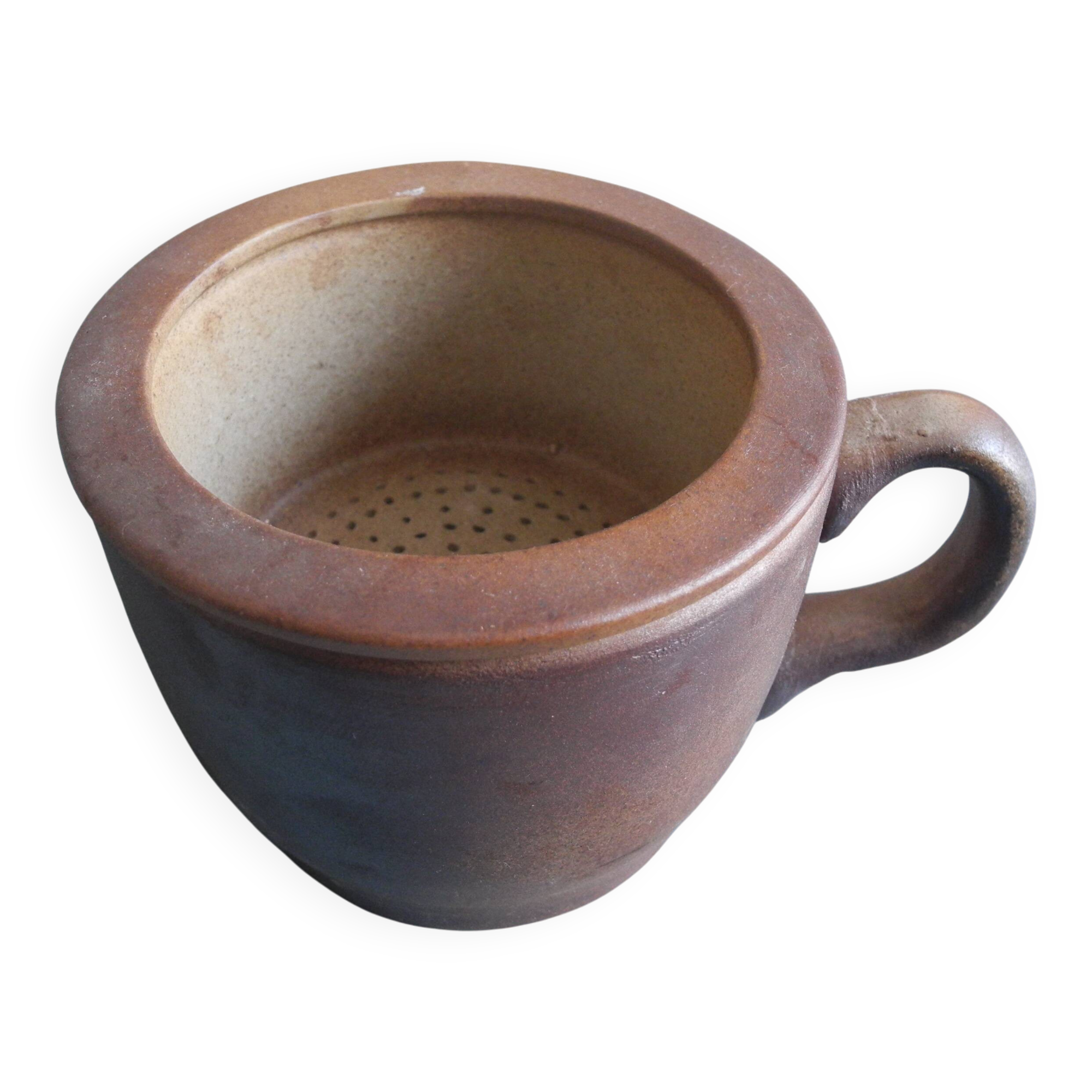 Ancienne tasse tisanière grès Arnon table vintage cup teapot 60s