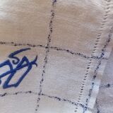 Set of 8 napkins, in white cotton, MONOGRAM DP.