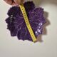 purple ceramic bowl in the shape of a tree leaf