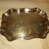 Large english silver metal tray